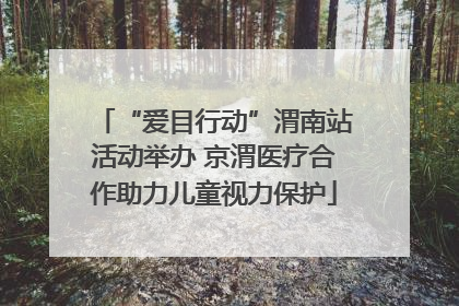 “爱目行动”渭南站活动举办 京渭医疗合作助力儿童视力保护
