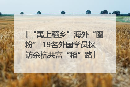 “禹上稻乡”海外“圈粉” 19名外国学员探访余杭共富“稻”路