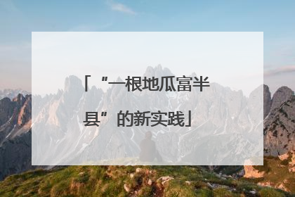 “一根地瓜富半县”的新实践