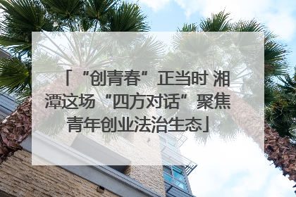 “创青春”正当时 湘潭这场“四方对话”聚焦青年创业法治生态