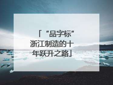 “品字标”浙江制造的十年跃升之路
