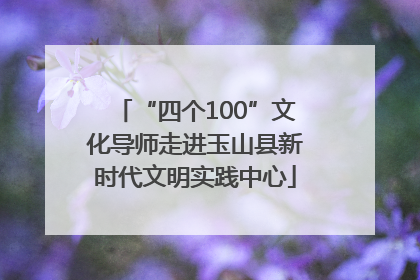 “四个100”文化导师走进玉山县新时代文明实践中心