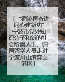 “循迹再奋进 同心建新功” 宁波市党外知识分子和新的社会阶层人士、归国留学人员走进宁波舟山港穿山港区