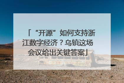 “开源”如何支持浙江数字经济？乌镇这场会议给出关键答案