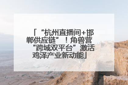 “杭州直播间+邯郸供应链”！角兽营“跨域双平台”激活鸡泽产业新动能