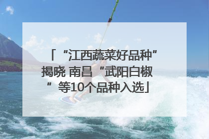 “江西蔬菜好品种”揭晓 南昌“武阳白椒”等10个品种入选