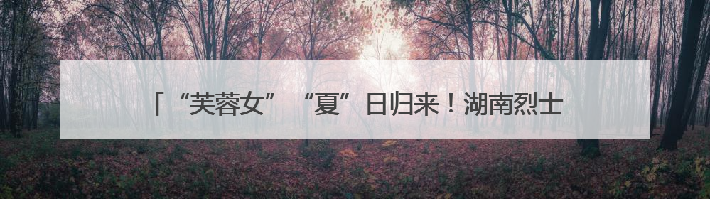 “芙蓉女”“夏”日归来！湖南烈士公园两座标志性雕塑养护工程完工