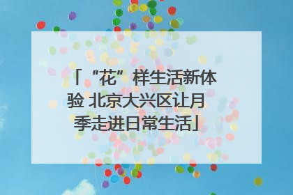 “花”样生活新体验 北京大兴区让月季走进日常生活