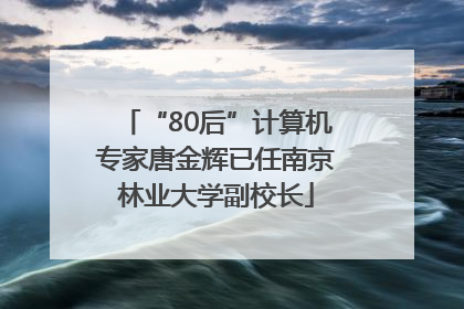 “80后”计算机专家唐金辉已任南京林业大学副校长