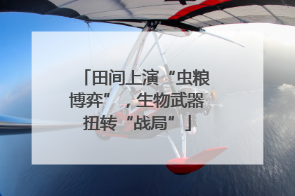田间上演“虫粮博弈”，生物武器扭转“战局”