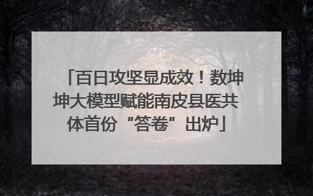 百日攻坚显成效！数坤坤大模型赋能南皮县医共体首份“答卷”出炉