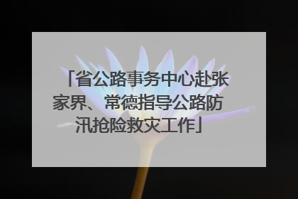 省公路事务中心赴张家界、常德指导公路防汛抢险救灾工作