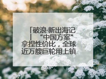 破浪·新出海记丨 “中国方案”拿捏性价比，全球近万艘巨轮用上镇江“节能桨”