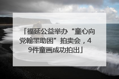 福延公益举办“童心向党翰墨助困”拍卖会，49件童画成功拍出