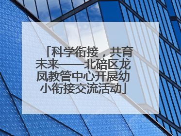 科学衔接，共育未来——北碚区龙凤教管中心开展幼小衔接交流活动