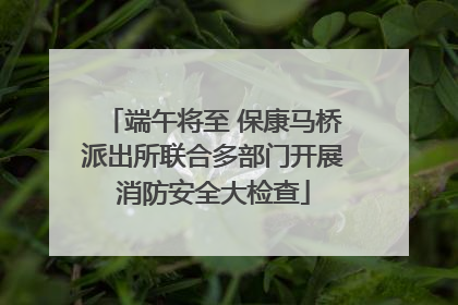 端午将至 保康马桥派出所联合多部门开展消防安全大检查