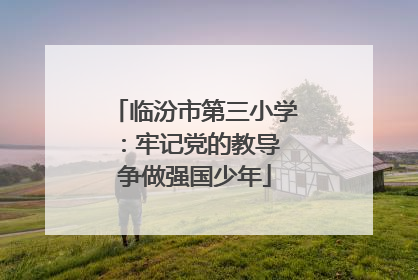 临汾市第三小学：牢记党的教导 争做强国少年