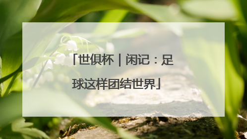世俱杯｜闲记：足球这样团结世界