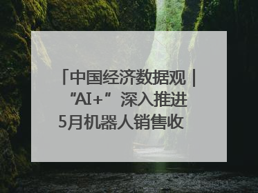 中国经济数据观｜“AI+”深入推进 5月机器人销售收入快速增长