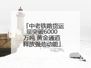 中老铁路货运量突破6000万吨 黄金通道释放强劲动能