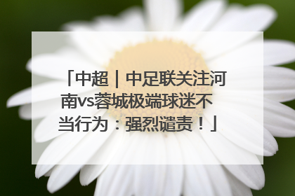 中超｜中足联关注河南vs蓉城极端球迷不当行为：强烈谴责！