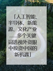 人工智能、半导体、新能源、文化产业……多个关键词透视外资眼中投资中国的新机遇