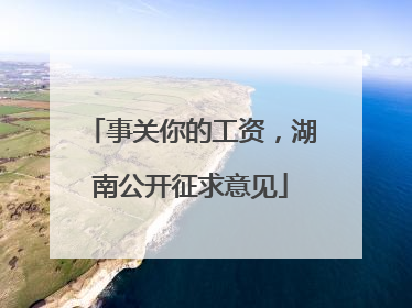 事关你的工资，湖南公开征求意见