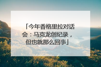 今年香格里拉对话会：马克龙创纪录，但也就那么回事