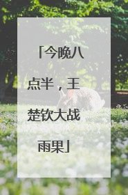 今晚八点半，王楚钦大战雨果