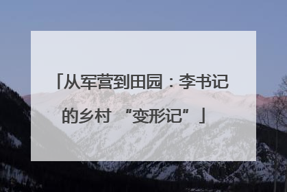 从军营到田园：李书记的乡村 “变形记”