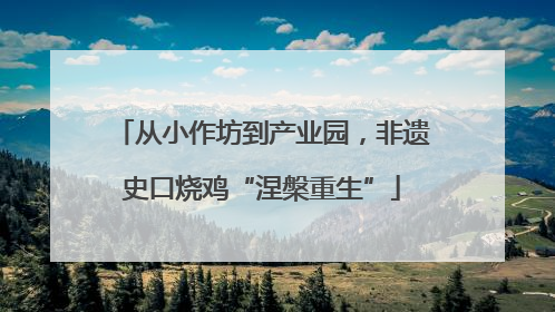 从小作坊到产业园，非遗史口烧鸡“涅槃重生”