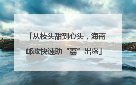 从枝头甜到心头，海南邮政快速助“荔”出岛