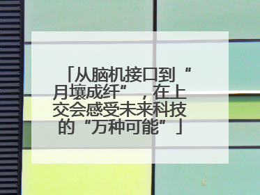从脑机接口到“月壤成纤”，在上交会感受未来科技的“万种可能”