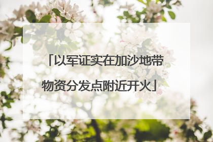 以军证实在加沙地带物资分发点附近开火