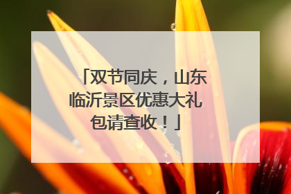 双节同庆，山东临沂景区优惠大礼包请查收！