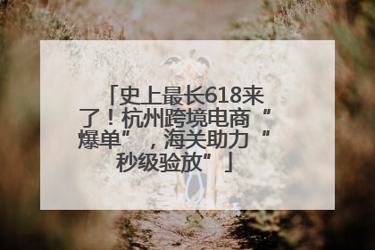 史上最长618来了！杭州跨境电商“爆单”，海关助力“秒级验放”