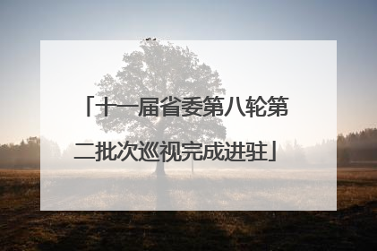 十一届省委第八轮第二批次巡视完成进驻