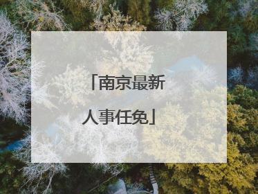 南京最新人事任免