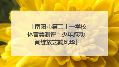 南阳市第二十一学校体音美测评：少年跃动间绽放艺韵风华