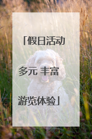 假日活动多元 丰富游览体验
