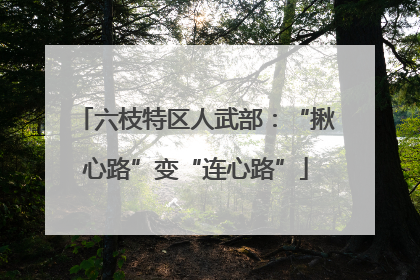 六枝特区人武部：“揪心路”变“连心路”