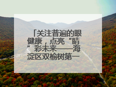 关注普遍的眼健康，点亮“睛”彩未来——海淀区双榆树第一小学全国爱眼日宣传教育活动