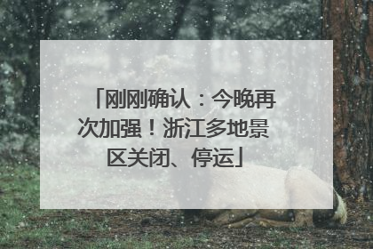 刚刚确认：今晚再次加强！浙江多地景区关闭、停运