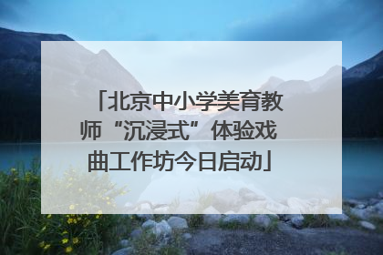 北京中小学美育教师“沉浸式”体验戏曲工作坊今日启动