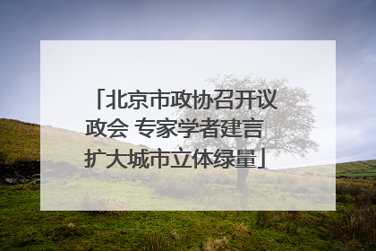 北京市政协召开议政会 专家学者建言扩大城市立体绿量
