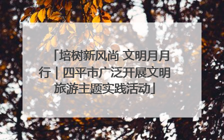 培树新风尚 文明月月行｜四平市广泛开展文明旅游主题实践活动