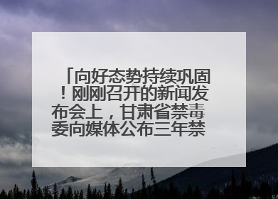 向好态势持续巩固！刚刚召开的新闻发布会上，甘肃省禁毒委向媒体公布三年禁毒工作“成绩单”