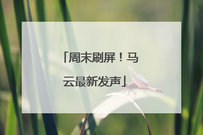 周末刷屏！马云最新发声