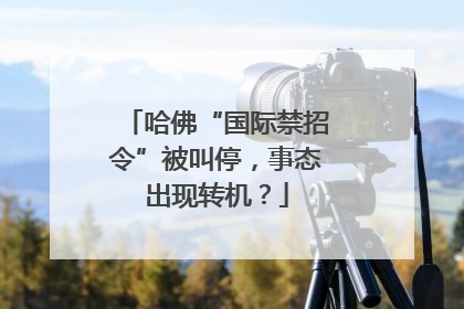 哈佛“国际禁招令”被叫停，事态出现转机？