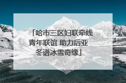 哈市三区妇联牵线青年联谊 助力后亚冬谱冰雪奇缘
